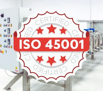 Certyfikat ISO 45001 potwierdzający wdrożenie Systemu Zarządzania Bezpieczeństwem i Higieną Pracy w firmie produkującej kosmetyki 