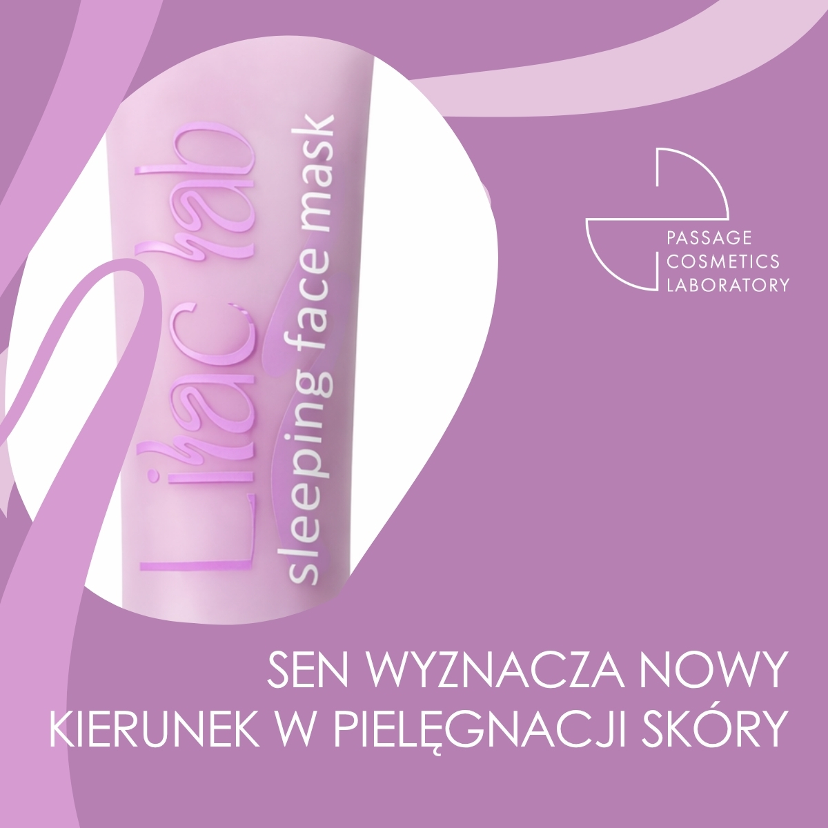 Minimalistyczna grafika ilustrująca nowy kierunek w pielęgnacji skóry oparty na nocnej regeneracji i trendzie sleepmaxxing