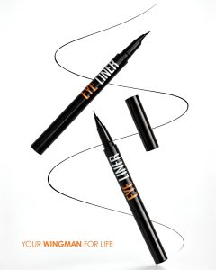 Long-wear performance beauty textures including eyeliner, mascara and lip stain